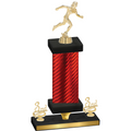 Premium Single Red Carbon Fiber Third Place Running Trophy