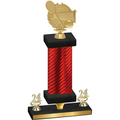 Premium Single Red Carbon Fiber Year Tennis Trophy
