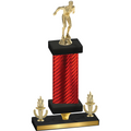 Premium Single Red Carbon Fiber Victory Swimming Trophy