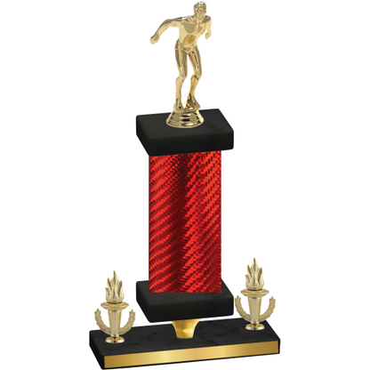 Premium Single Red Carbon Fiber Victory Swimming Trophy