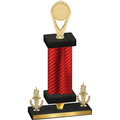 Premium Single Red Carbon Fiber Victory Insert Trophy