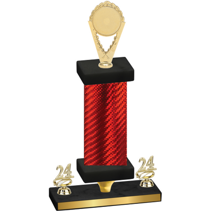 Premium Single Red Carbon Fiber Year Insert Trophy