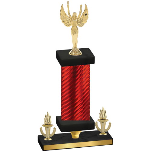 Premium Single Red Carbon Fiber Victory Victory Trophy