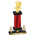 Premium Single Red Carbon Fiber Victory Pickleball Trophy