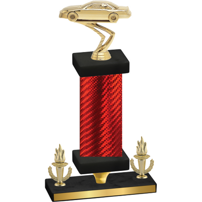 Premium Single Red Carbon Fiber Victory Cars Trophy