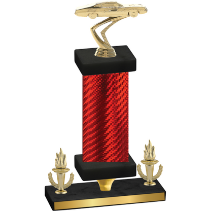 Premium Single Red Carbon Fiber Victory Cars Trophy