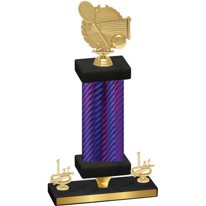 Premium Single Purple Carbon Fiber First Place Tennis Trophy