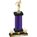 Premium Single Purple Carbon Fiber First Place Tennis Trophy