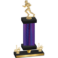Premium Single Purple Carbon Fiber First Place Football Trophy