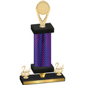 Premium Single Purple Carbon Fiber Second Place Insert Trophy
