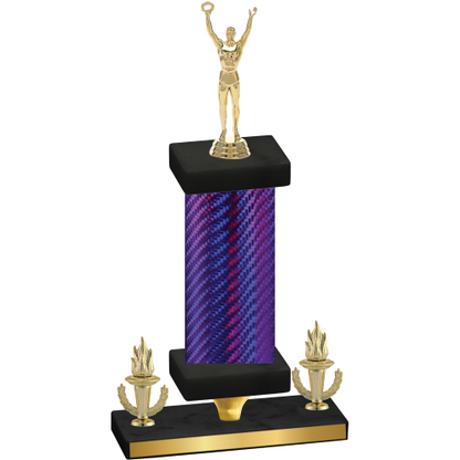 Premium Single Purple Carbon Fiber Victory Victory Trophy