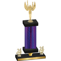 Premium Single Purple Carbon Fiber Year Victory Trophy