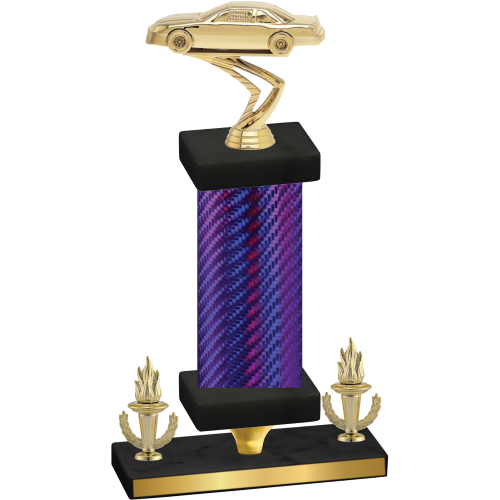 Premium Single Purple Carbon Fiber Victory Cars Trophy