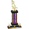 Premium Single Purple Glacier First Place Football Trophy