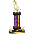 Premium Single Purple Glacier Second Place Football Trophy