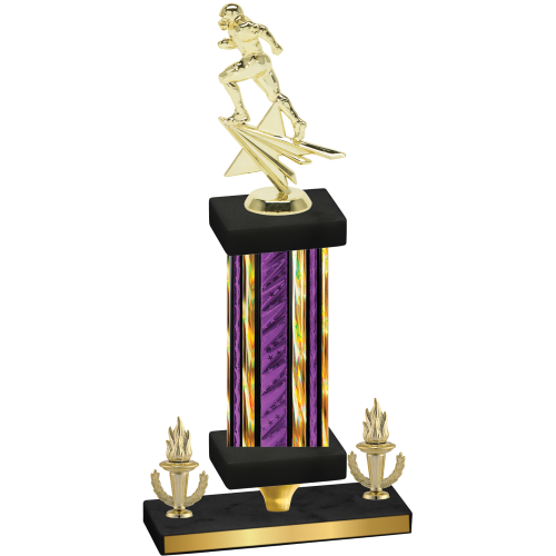 Premium Single Purple Glacier Victory Football Trophy