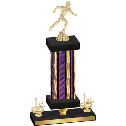 Premium Single Purple Glacier First Place Running Trophy