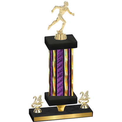 Premium Single Purple Glacier Year Running Trophy