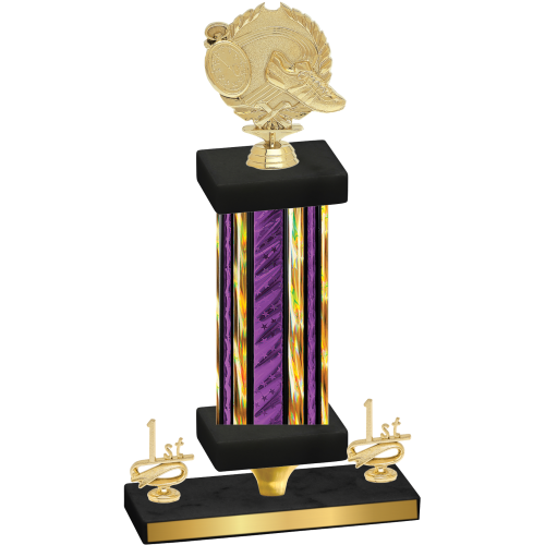 Premium Single Purple Glacier First Place Running Trophy