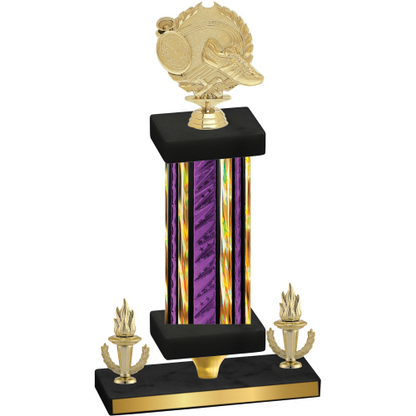 Premium Single Purple Glacier Victory Running Trophy