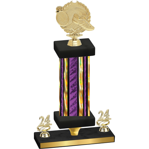 Premium Single Purple Glacier Year Running Trophy