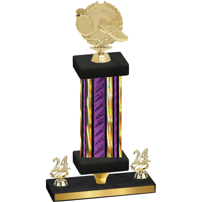 Premium Single Purple Glacier Year Running Trophy