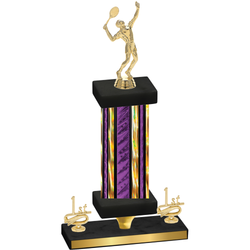 Premium Single Purple Glacier First Place Tennis Trophy