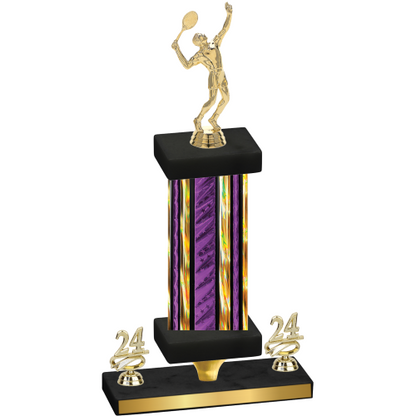 Premium Single Purple Glacier Year Tennis Trophy