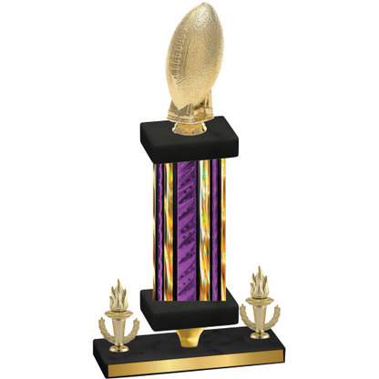 Premium Single Purple Glacier Victory Football Trophy