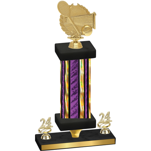 Premium Single Purple Glacier Year Tennis Trophy