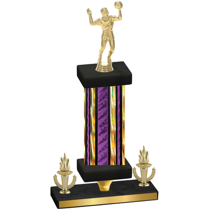 Premium Single Purple Glacier Victory Volleyball Trophy