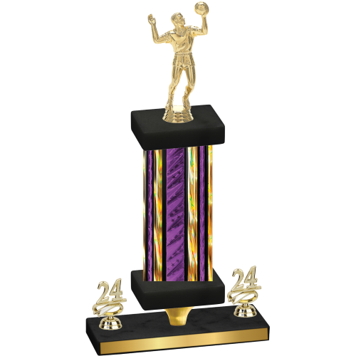 Premium Single Purple Glacier Year Volleyball Trophy