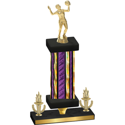 Premium Single Purple Glacier Victory Volleyball Trophy