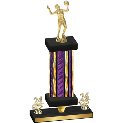 Premium Single Purple Glacier Year Volleyball Trophy