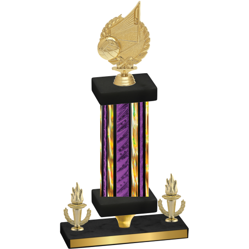 Premium Single Purple Glacier Victory Volleyball Trophy