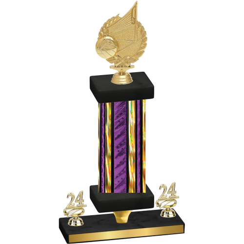 Premium Single Purple Glacier Year Volleyball Trophy