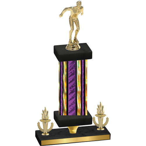 Premium Single Purple Glacier Victory Swimming Trophy