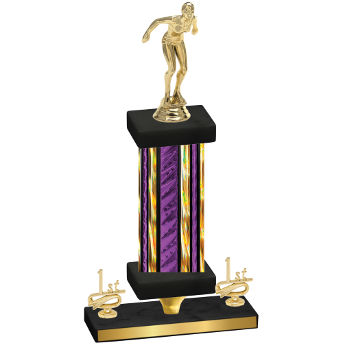 Premium Single Purple Glacier First Place Tennis Trophy