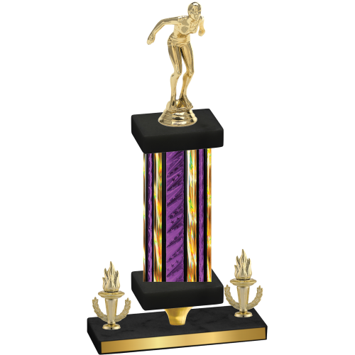 Premium Single Purple Glacier Victory Tennis Trophy