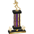 Premium Single Purple Glacier Fourth Place Football Trophy