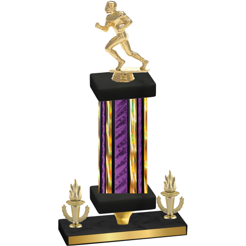 Premium Single Purple Glacier Victory Football Trophy