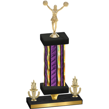 Premium Single Purple Glacier Victory Cheerleading Trophy