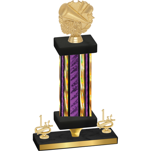 Premium Single Purple Glacier First Place Cheerleading Trophy