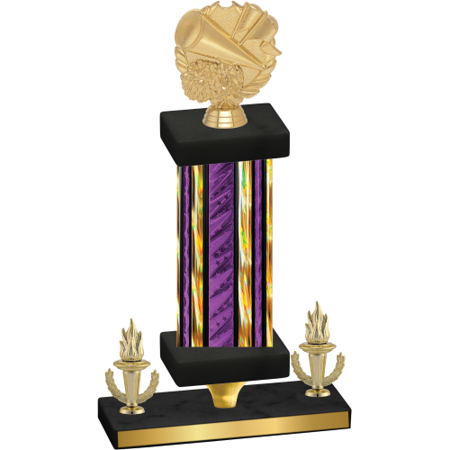 Premium Single Purple Glacier Victory Cheerleading Trophy