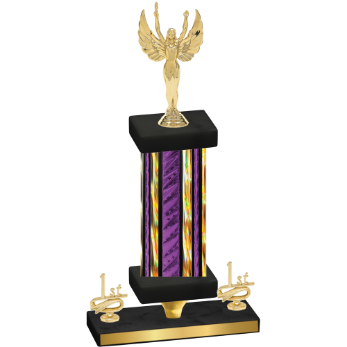 Premium Single Purple Glacier First Place Victory Trophy