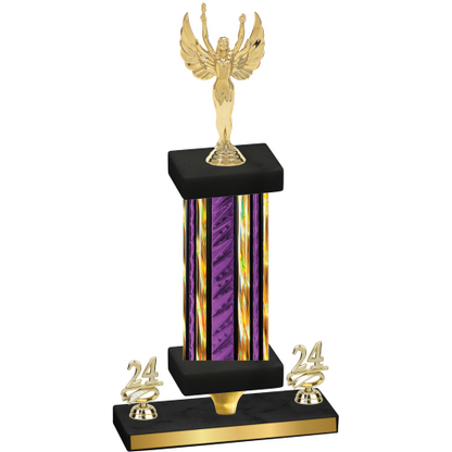 Premium Single Purple Glacier Year Victory Trophy