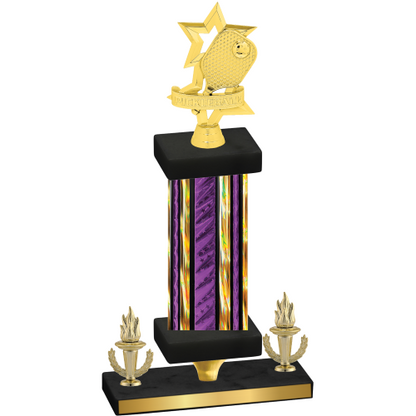 Premium Single Purple Glacier Victory Pickleball Trophy