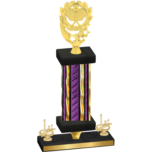 Premium Single Purple Glacier First Place Pickleball Trophy