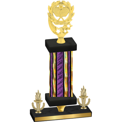 Premium Single Purple Glacier Victory Pickleball Trophy