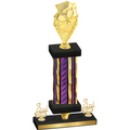 Premium Single Purple Glacier Third Place Pickleball Trophy